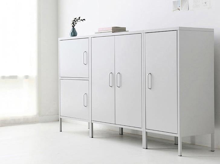 집에 맞춤화된 거실 가구 강철 금속 2 문 저장 캐비넷 0