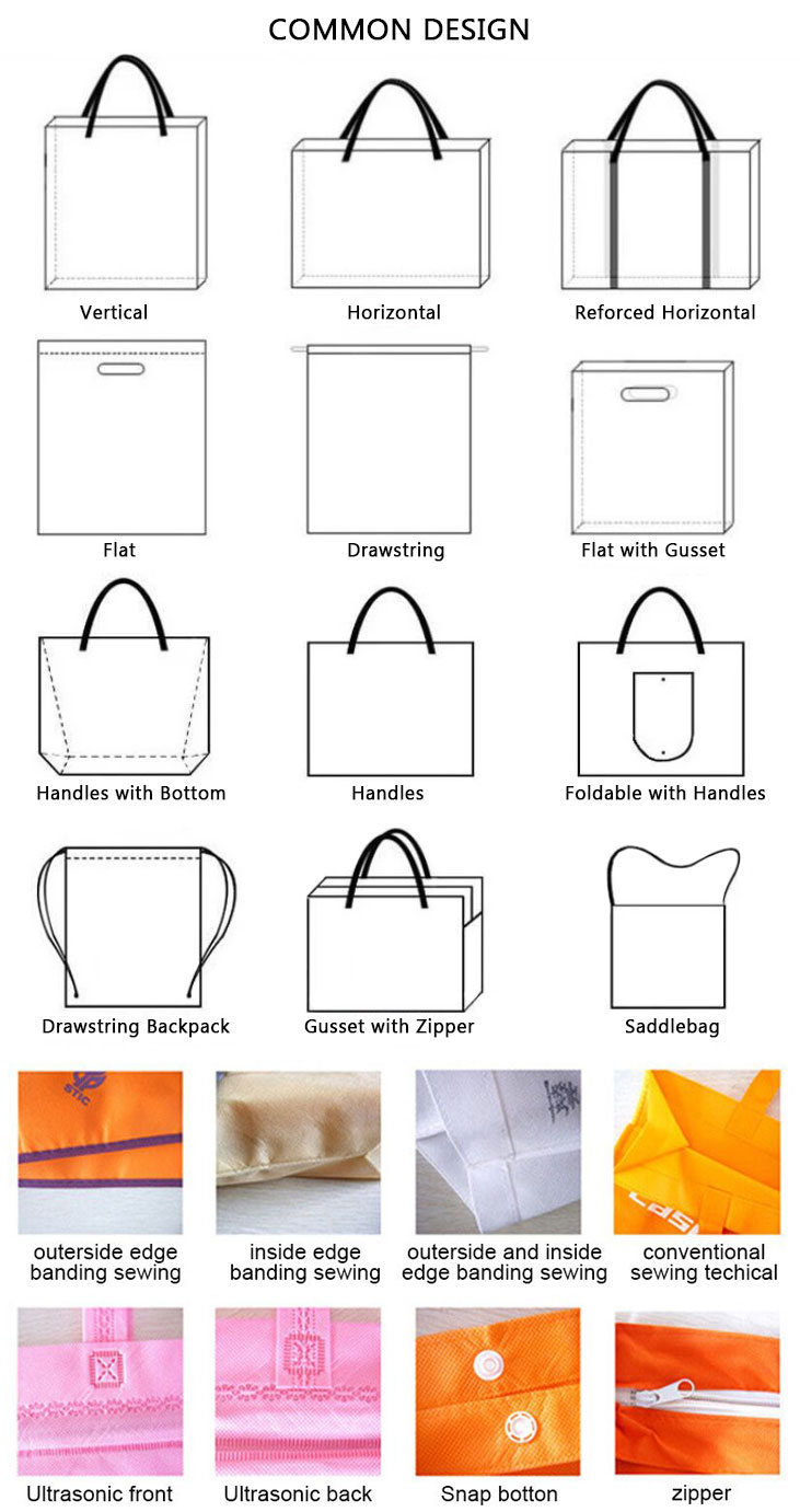 Wholesale custom logo Reusable non woven fabric Gift Bag