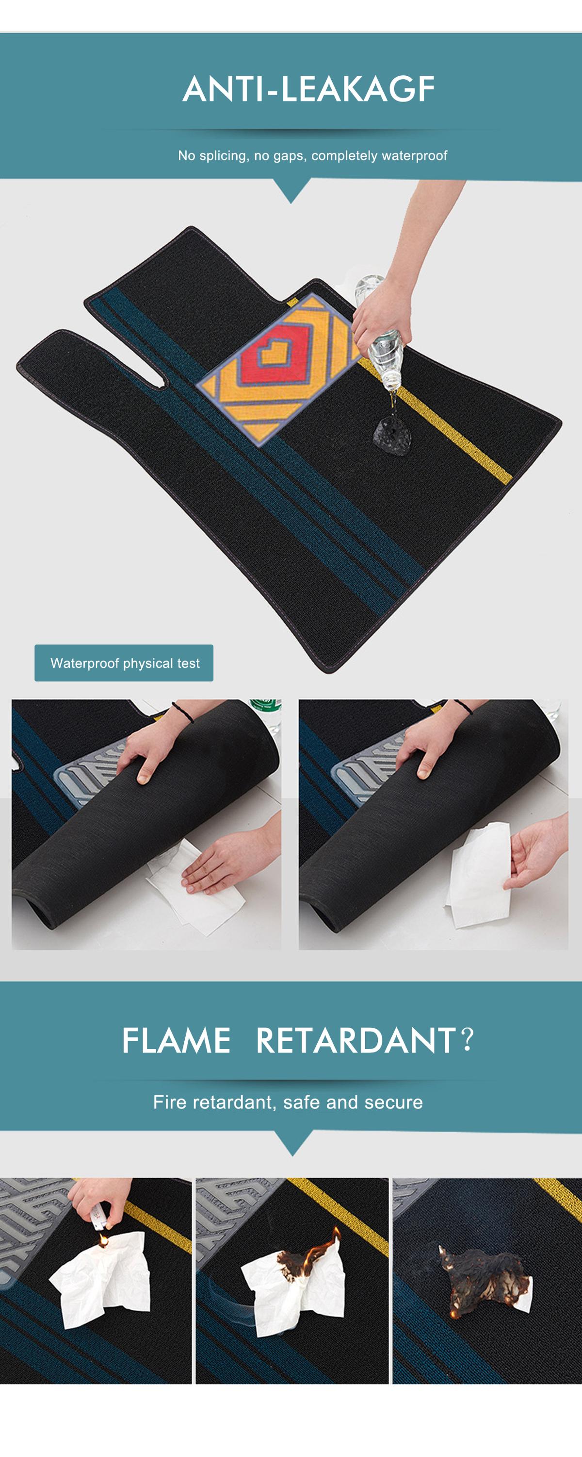 2019 new environmentally friendly car wire ring mat, fireproof, non-slip, flame retardant, ultra-thin three-layer composite car