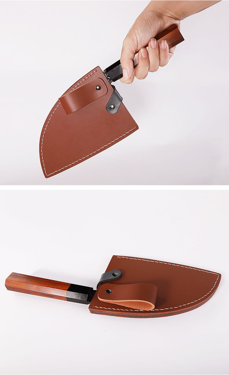 FINDKING 6.5 inch chef chopping knife Kitchen Outdoor Super Sharp Rosewood Handle Cleaver Butcher Knife with Cover