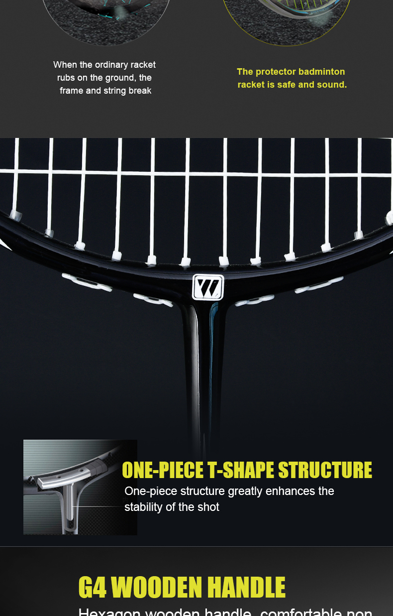 OEM Factory hot sale Aluminum alloy carbon composite teenagers protector design technology badminton racket