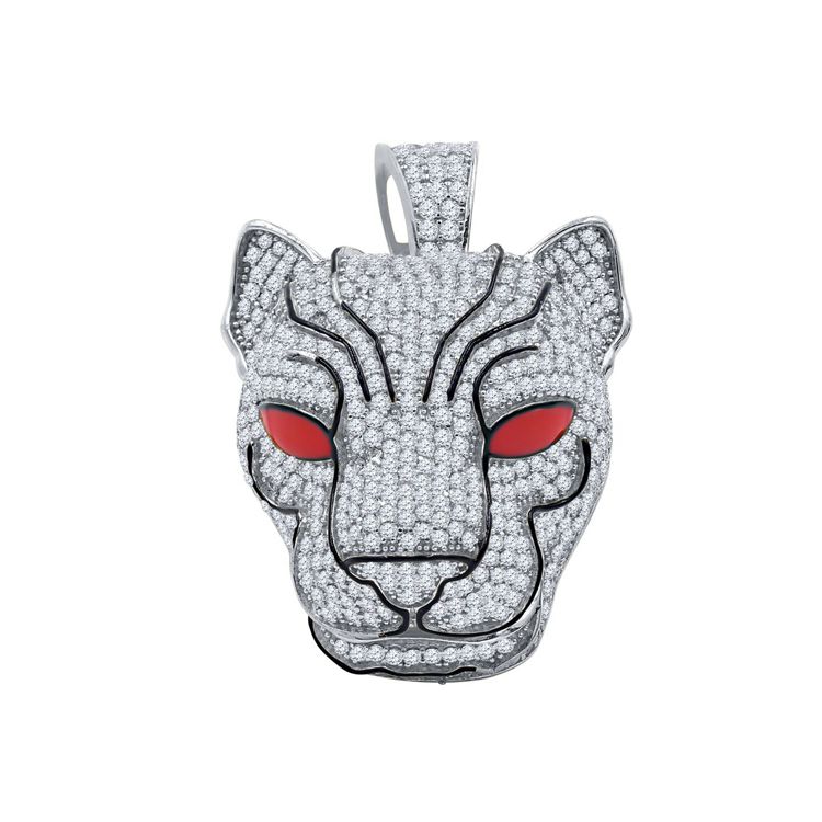 Dropshipping Wholesales leopard head Hip Hop Pendant Custom Moissanite Pendant Fashion Jewelry Pendants