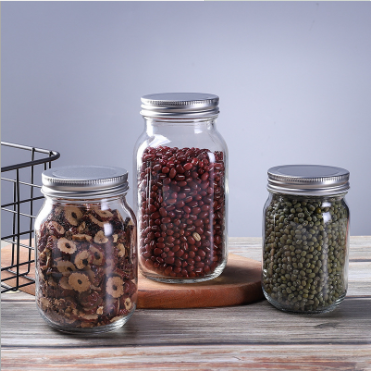 round shape honey glass jam jar food storage preserve honey glass jar Glass storage Jar
