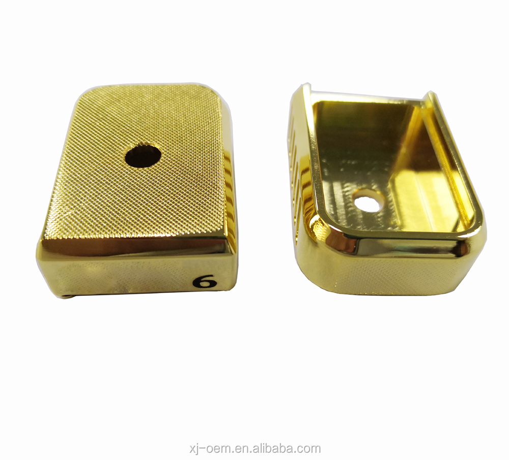 数控铣削黄铜镀金部分滚花表面数控铣削加工黄铜零件镀铬