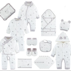 Nova roupa do presente do bebê conjunto bebê recém-nascido primavera 100% algodão infantil conjunto caixa de presente do bebê lua cheia