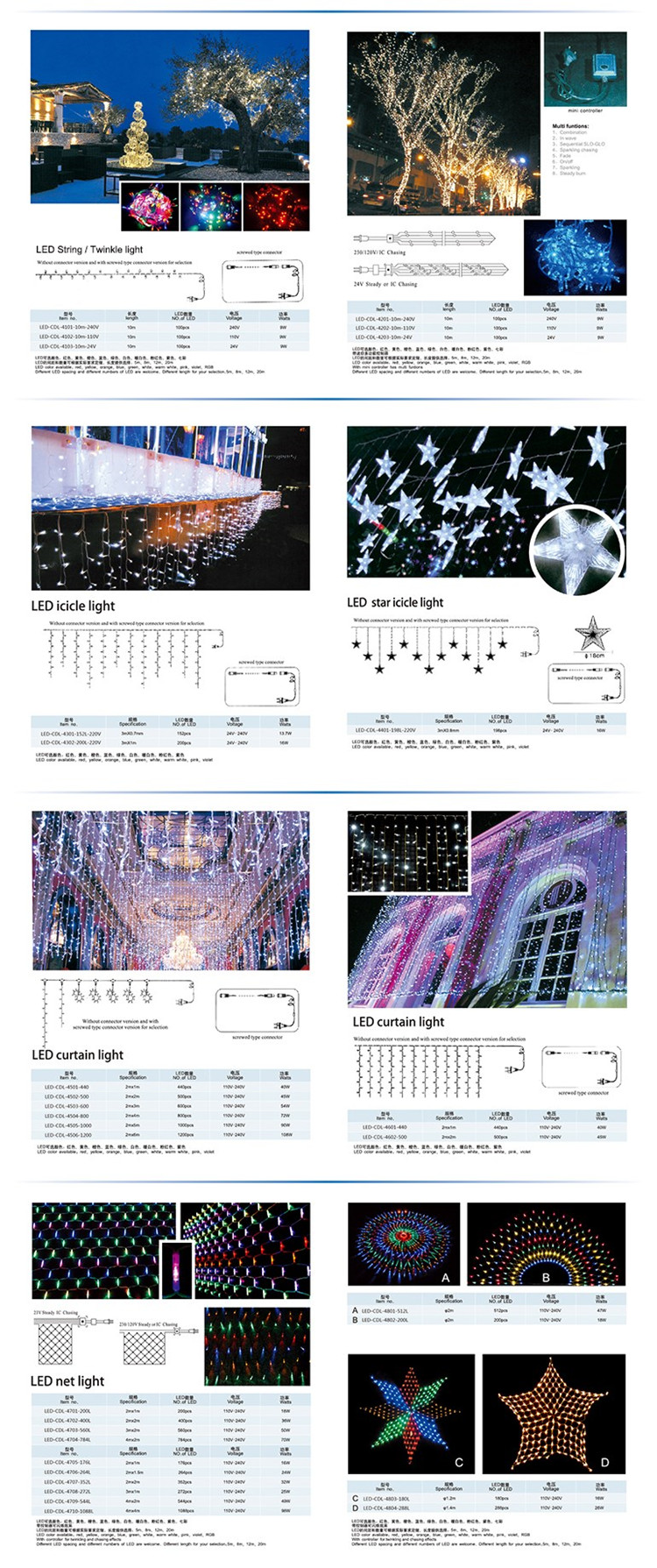 Connectable Christmas Lights Outdoor Led Curtain Light