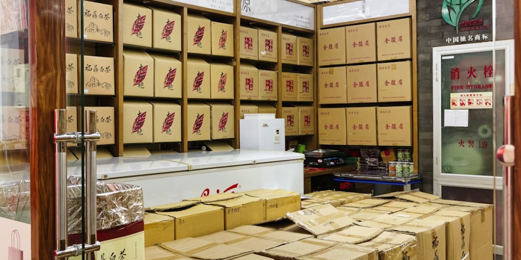Room filled with several carton boxes