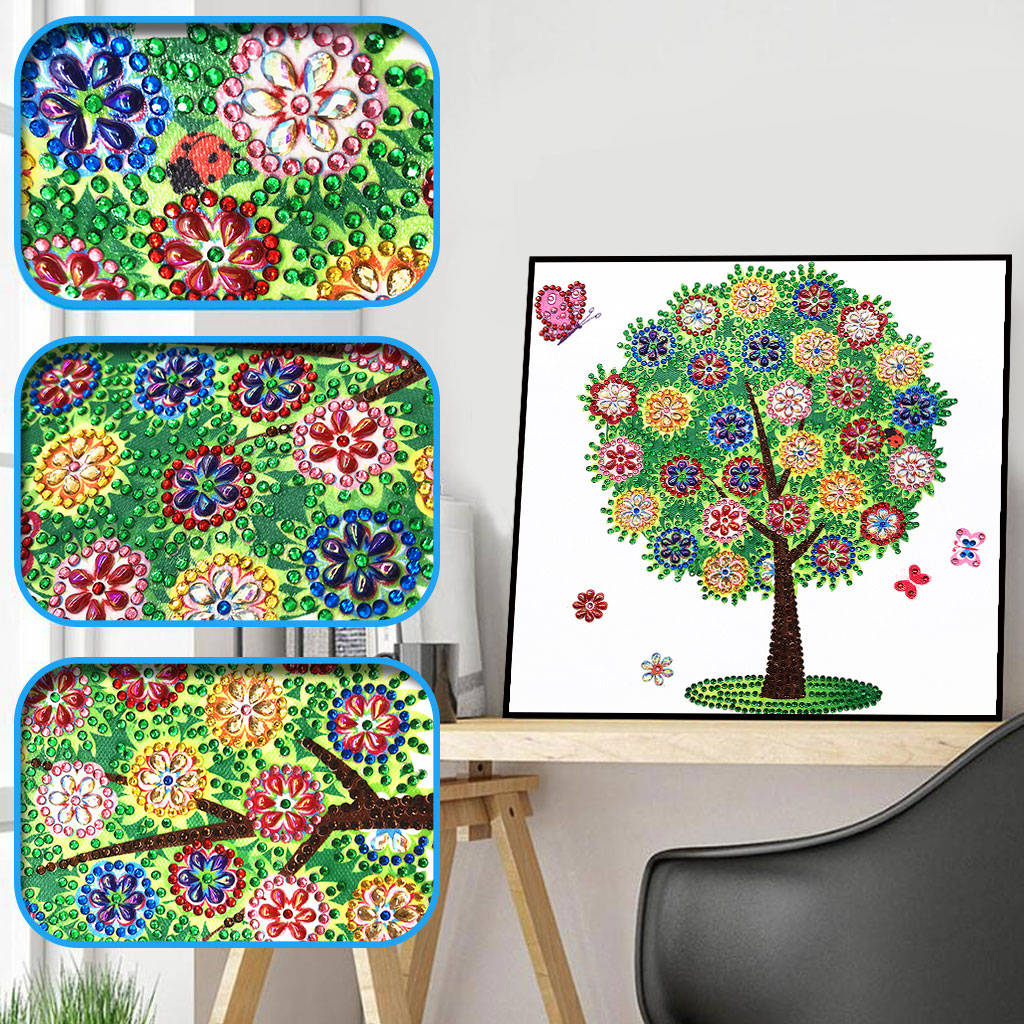 Wholesale diamond painting four seasons tree collection DIY crystal diamond painting 5D special shape diamond painting