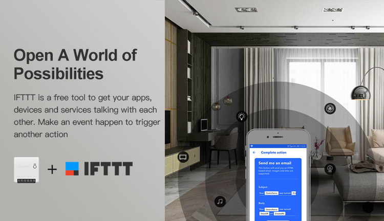 Sonoff mini r2 interrupteur d'éclairage bricolage pour la domotique contrôle de la lumière maison intelligente