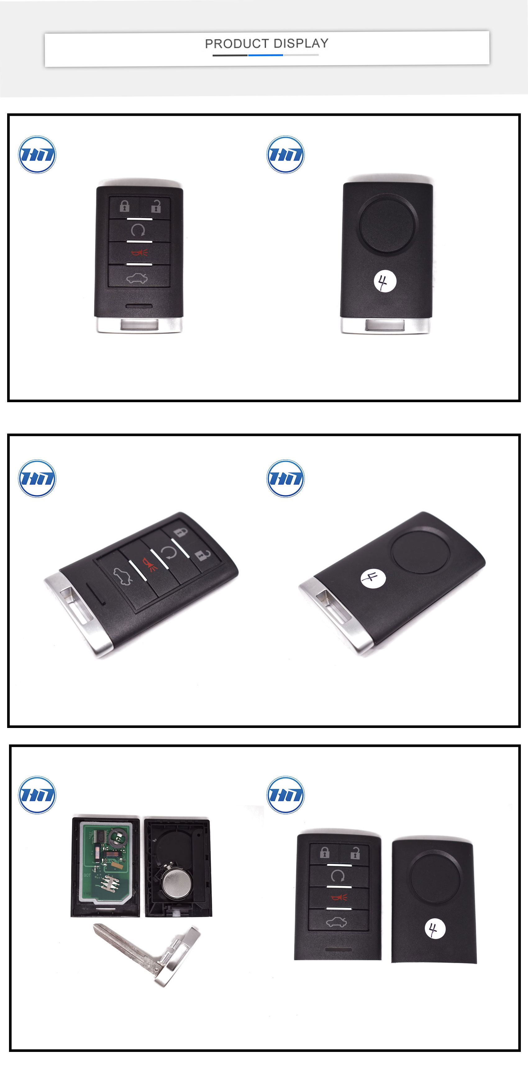 ASK 315MHz 46 chip Excellent Car Remote Key Auto Parts For SLS 4+1 Buttons Entry Car Fob Control