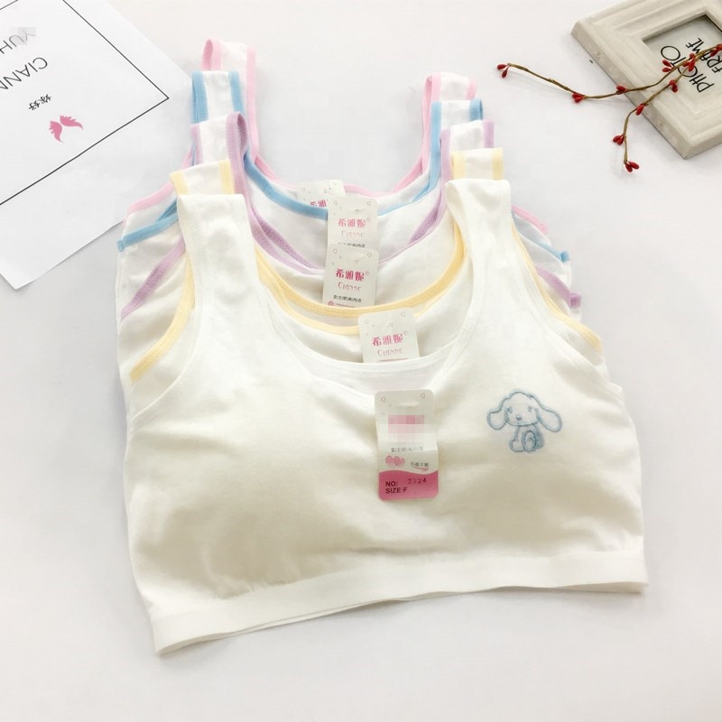 Оптовая продажа, высококачественный мягкий бюстгальтер с рисунком мультяшной собаки, детский школьный бюстгальтер для девочек-подростков