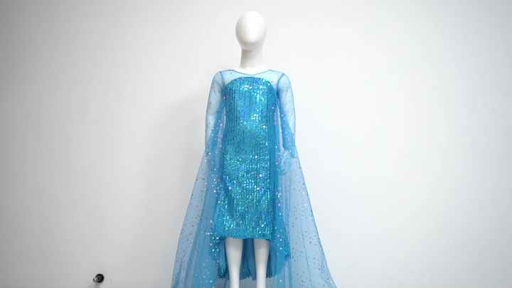 blue velvet movie dress Petite Carolina Long Velvet V-Neck Sequin Sleeve Dress main image 0
