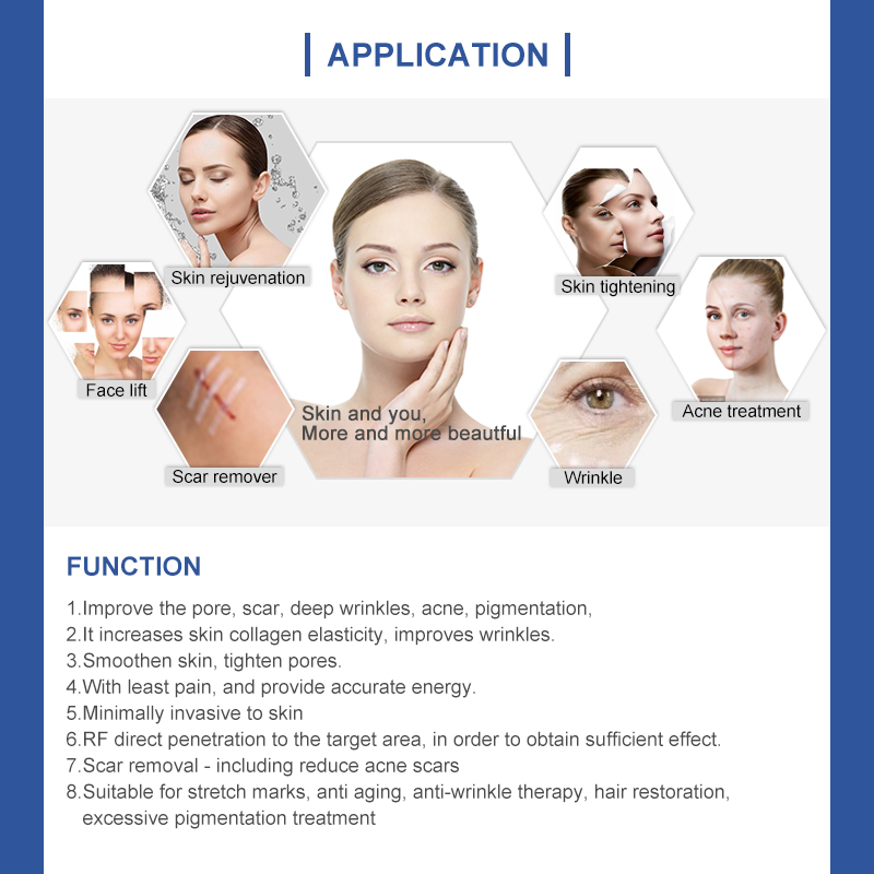 3 years warranty Fractional RF microneedle  SRF + cryo facial machine face liftging machine