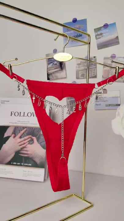 New Custom Letter Name Thong Sexy G-String Underwear Tangas Panties Heart  Shape Sexy DIY Letter Thong