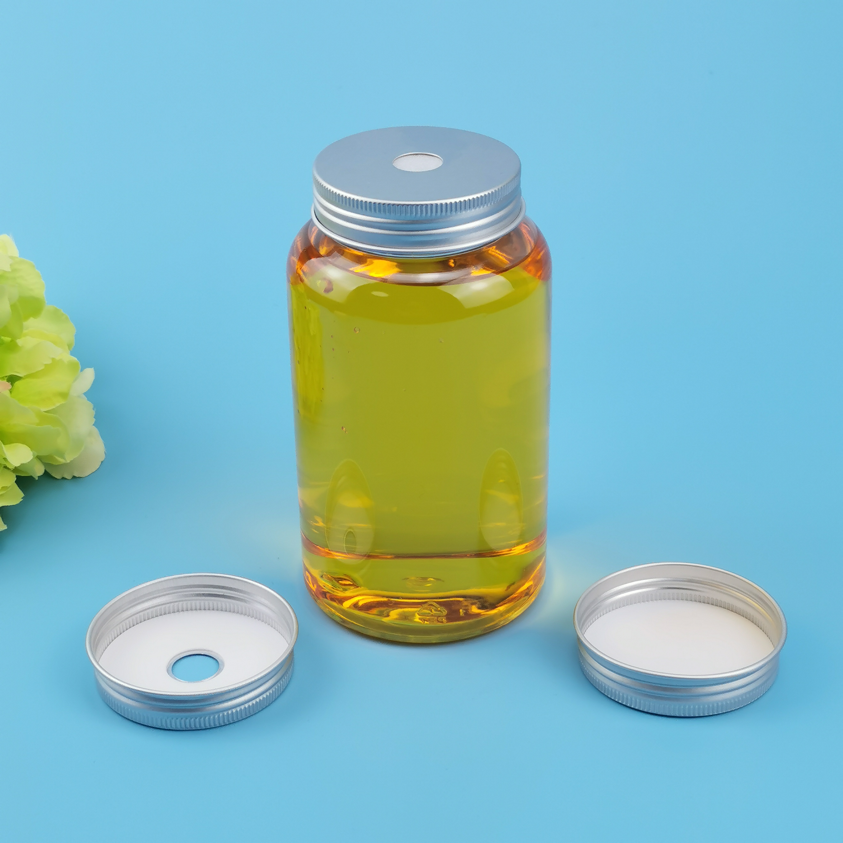 Cheap price empty PET plastic milk tea beverage bottle with aluminum screw lid