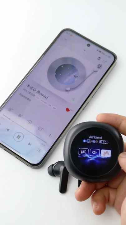 LINX LCD Touch Screen Noise Cancelling Earphone Tws Headphones with ...