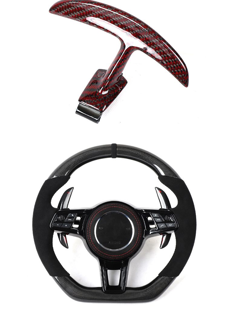 Carbon Fiber Paddle Shift When replacing Extension Shifter For panamer-a cay-man box-ster 91-1.2 Steering Wheel