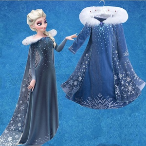 Cosplay Costume Set Party Favors Toys Girls Princess Elsa Movie Frozen 2 Dress