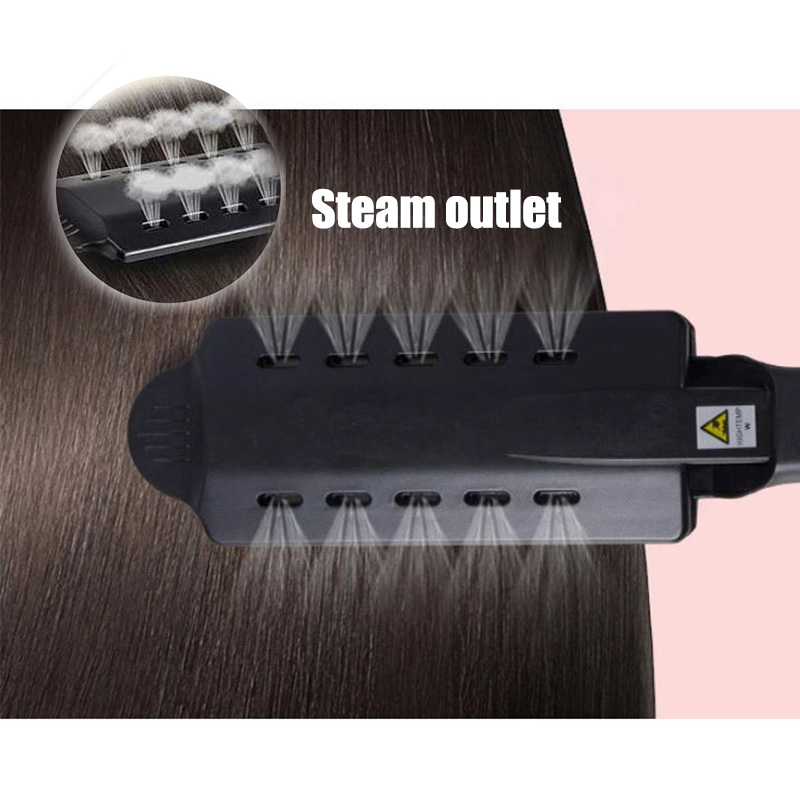 Wholesale Private Label Black Salon Wet Dry Titanium Ceramic Tourmaline Ionic Flat Iron Steam Hair Straightener Online