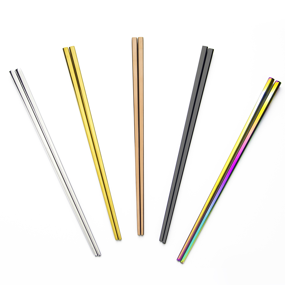 Горячие Китай оптом 304 многоразовые многоцветные легкие корейские Металлические Палочки для еды из нержавеющей стали