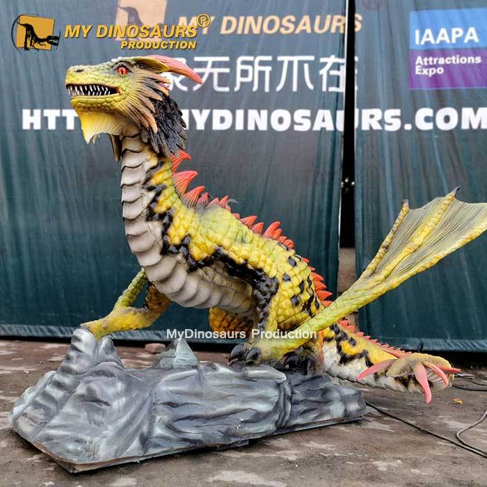 MY DINO AN024 тематический парк аниматронная Статуя Дракона для декора
