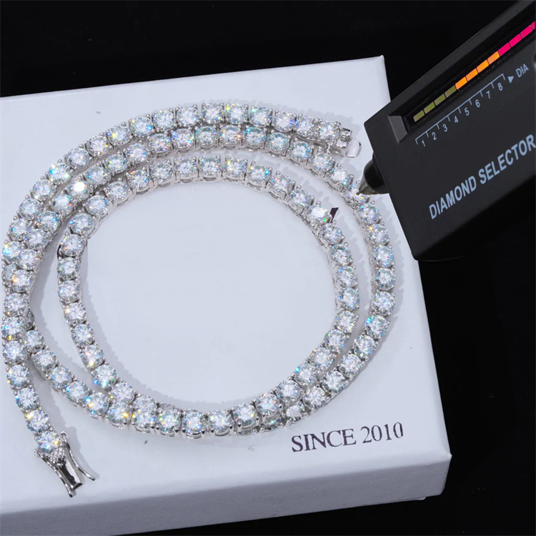 AAA Gems 6.5mm Luxury Tennis Chain Necklace Fashion Tennis Chain Lab Diamond Hip Hop Jewelry Tennis Chain Link