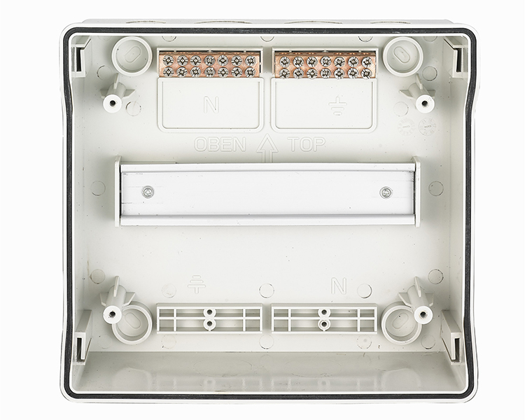 Top quality 219*200*100mm 9 way plastic electrical enclosure power distribution board mcb box