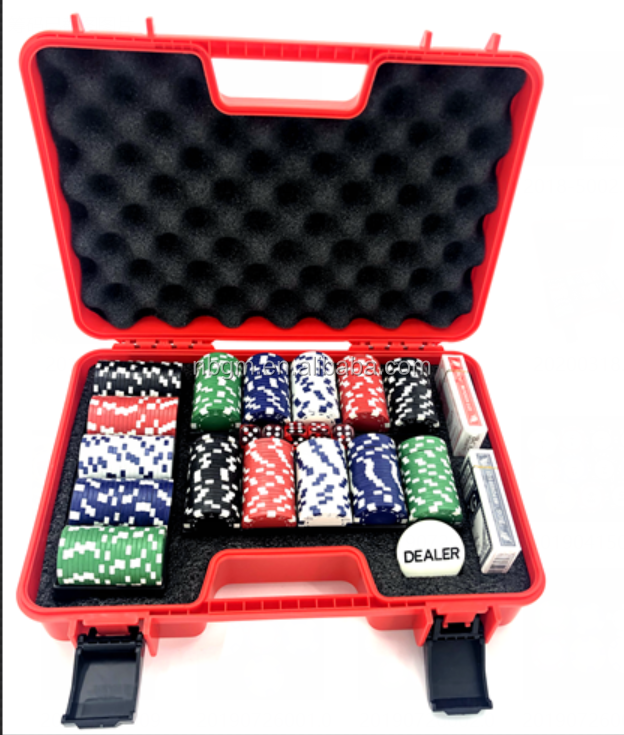 300 шт. 11,5 г игральные кости набор покерных фишек с водонепроницаемой противоударный защитный пластиковый чехол с пеной