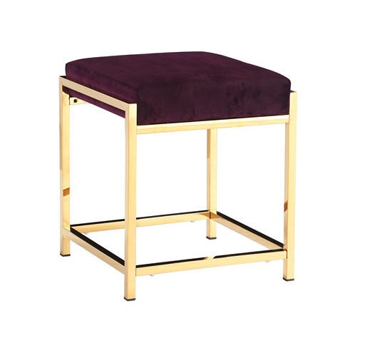 63 DGSD Tavolino ottomano Sgabello con Fibbia in Velluto Sgabello Imbottito per Il Soggiorno,Grey-63 38cm