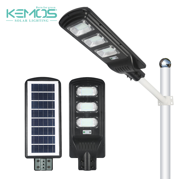 Современный дизайн, наружный все в одном ip65 Водонепроницаемый ABS 30 Вт 60 Вт 90 Вт радар-датчик, светодиодный солнечный уличный фонарь