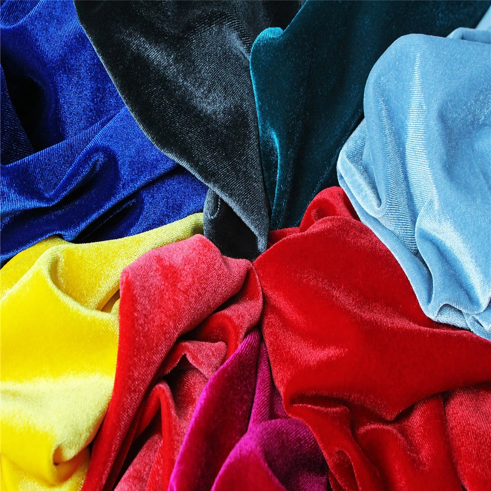 Фабрика Вельветовая трикотажная ткань эластичный бархат