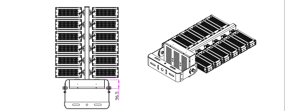 LED FLOOD LIGHT OUTDOOR 6/8/12PCS MODULES