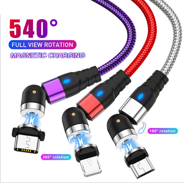 Магнитный зарядный кабель SIPU 3 в 1, микро usb Тип c, светящиеся аксессуары для телефонов, кабель usb для быстрой зарядки, оптом в наличии