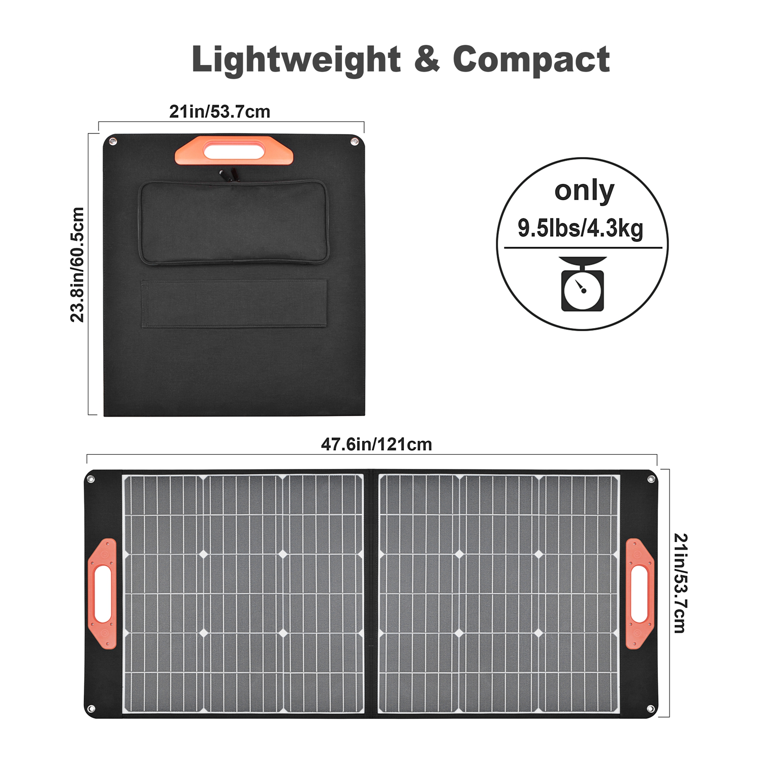 Новый композитный материал 100 Вт Складная солнечная панель 100 Вт Складная солнечная панель зарядная станция для улицы