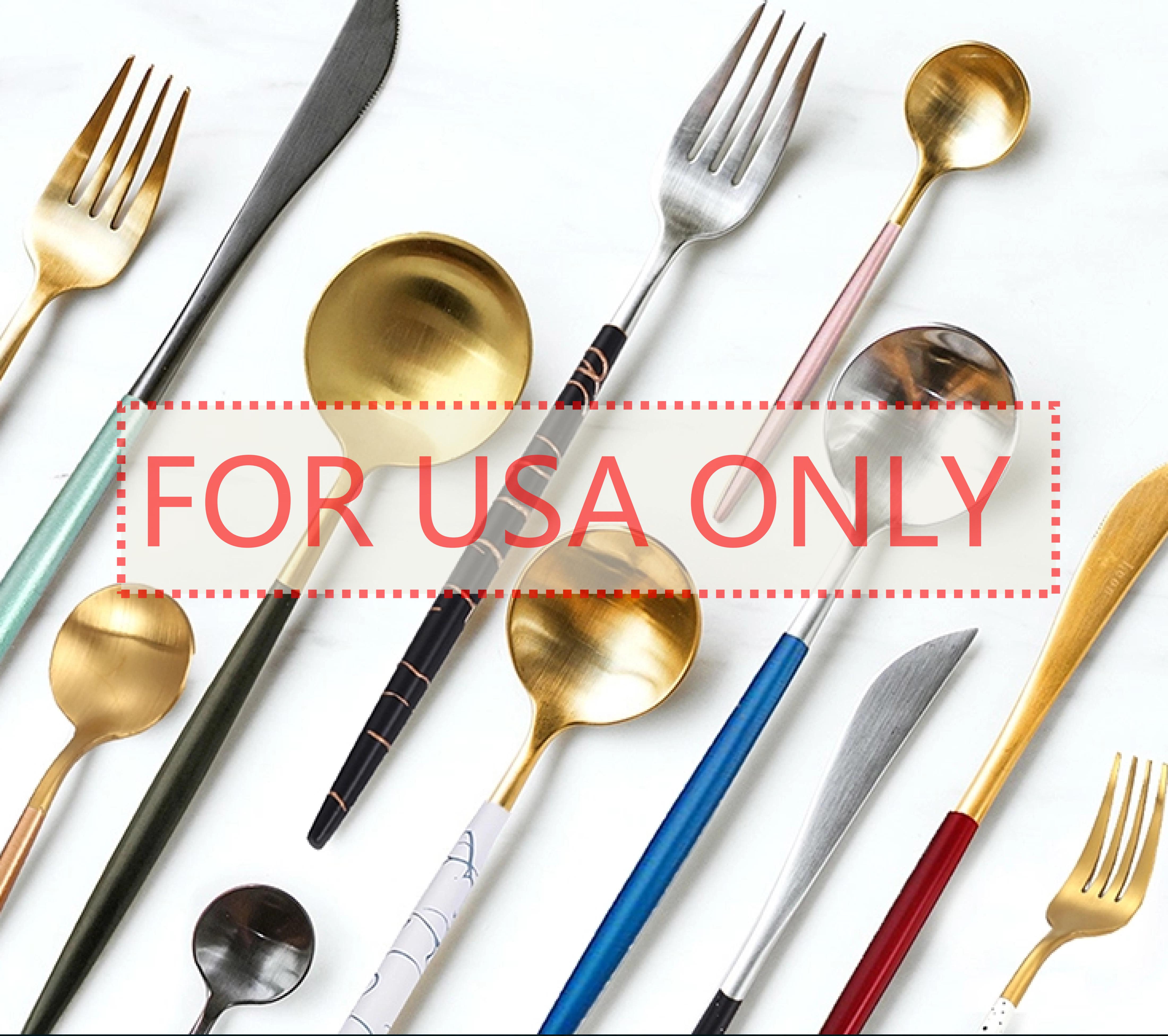 Оптовая продажа, свадебный набор столовых приборов 304, высококачественные столовые приборы из нержавеющей стали с покрытием из розового золота