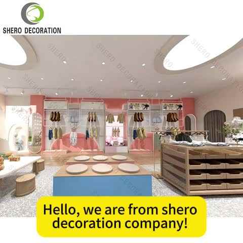 High Quality Baby Clothing Display Rack Store Furniture Kids Skirt