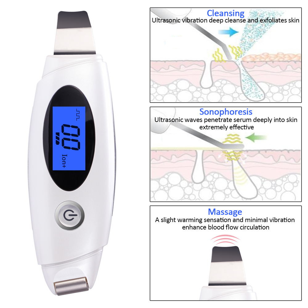 Аппарат для удаления черных точек, вакуумный шпатель, очиститель лица, пилинг, ультразвуковой скруббер