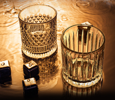 Factory Wholesale 10oz Classical Engraved Whiskey Glass Cup High White Glass