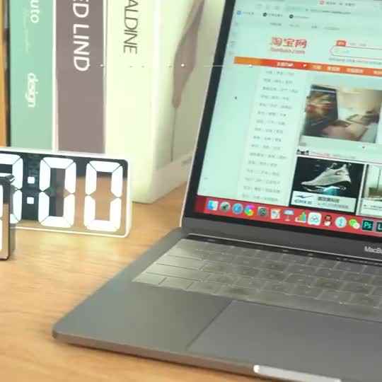 SZELAM Sveglia Digitale LED Con Specchio E Doppia Porta USB - Oro Rosa, Luminosità Regolabile