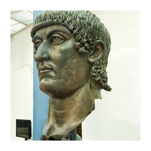 罗马皇帝伟大的罗马君士坦丁大帝青铜半身像