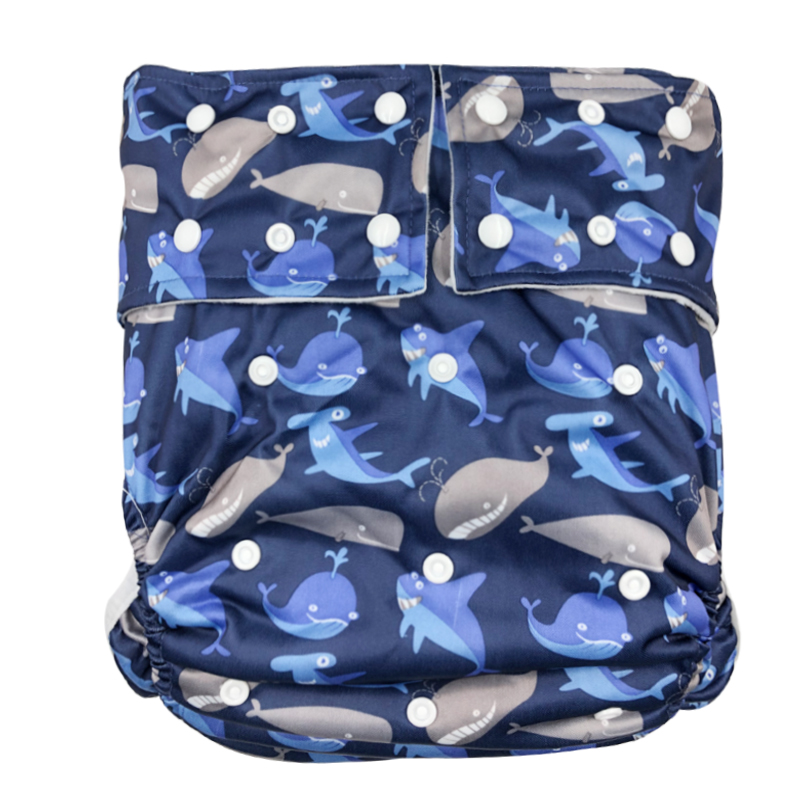 Водонепроницаемые тканевые подгузники с принтом для взрослых, многоразовые подгузники для взрослых