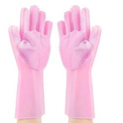 Durable Kitchen Dishwashing Gloves Female Household Thickened Silicone Waterproof Household Cleaning Gloves