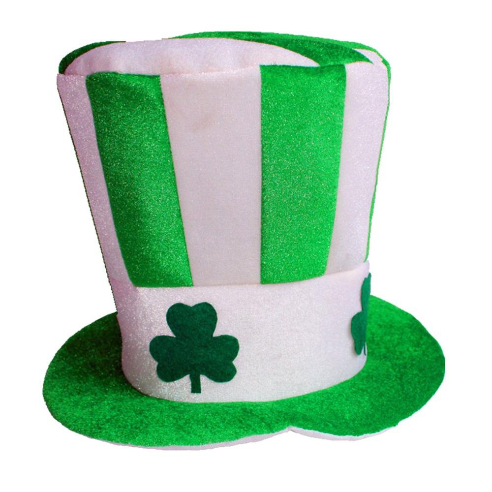 Saint Patricks St Shamrock Green Bowler Hat Fancy Dress Ireland Irish Clover