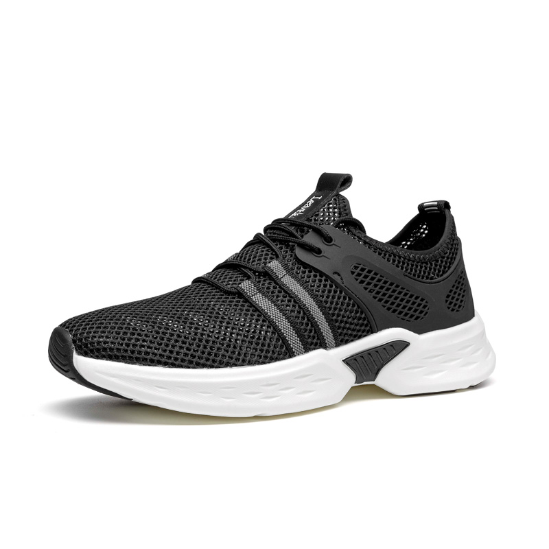 Оптовая продажа с фабрики, Прямая поставка, листья, новейший дизайн, высокое качество, дышащая серая сетчатая Мужская Спортивная обувь для прогулок 2021