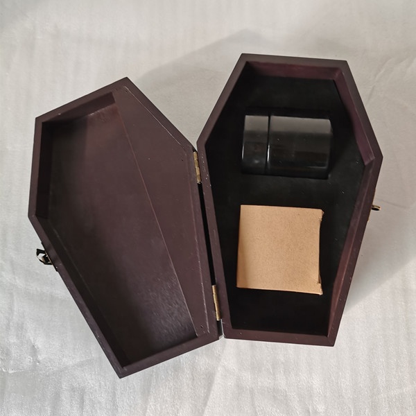 Оптовая продажа, деревянный ящик для хранения в форме гроба с пенопластовыми разделителями