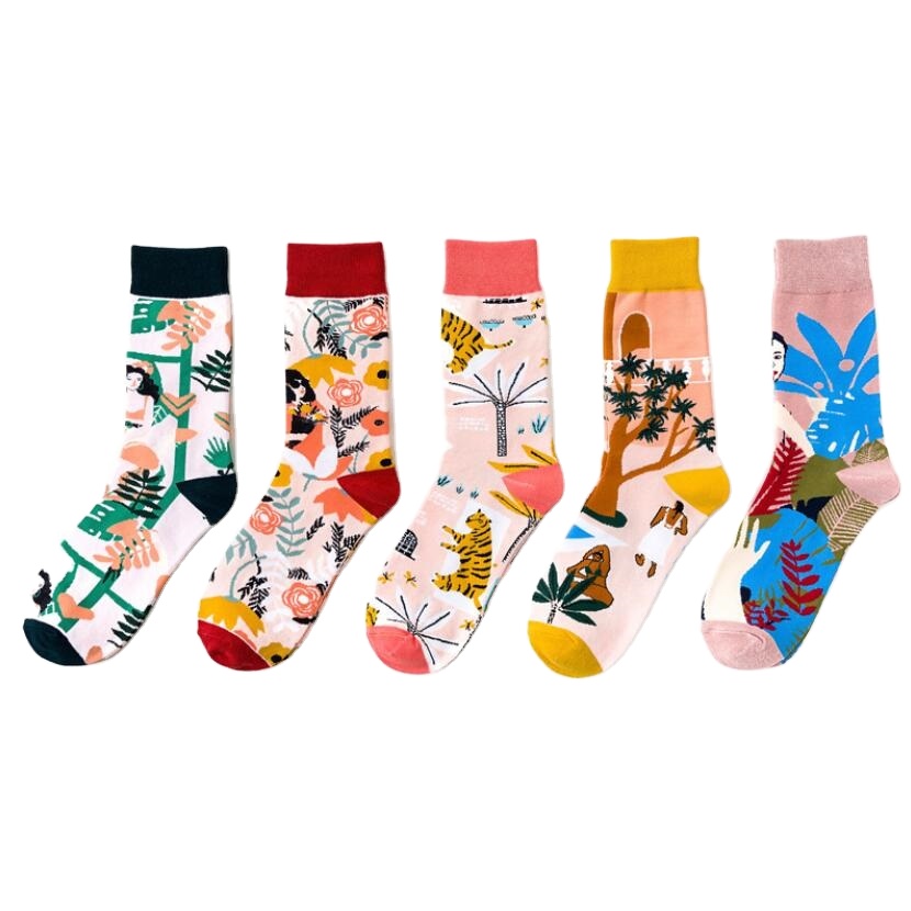 Дизайн логотипа/упаковка оптом модные хлопковые милые женские носки