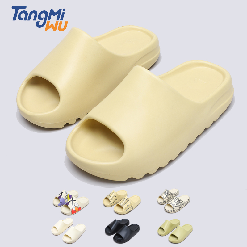 Летние Тапочки Yezzy TMW высокого качества, мужские тапочки, простые пустые резиновые тапки Yeezy