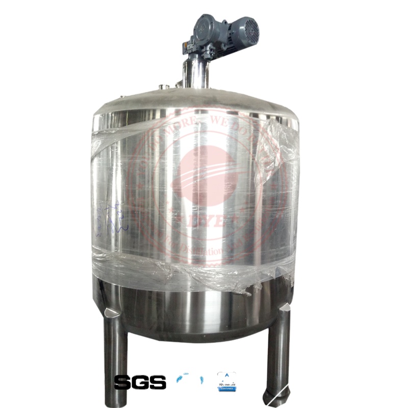 2000Lstainless steel storage tank blending mixing tank with agitator