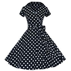 Women's New Arrival V Collar Dot Print Casual Dress