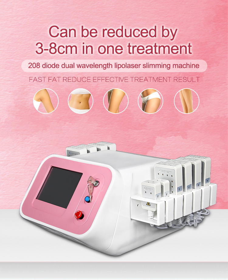 LF-318B portable 650nm & 980nm lipo laser slimming machine with 12pads
